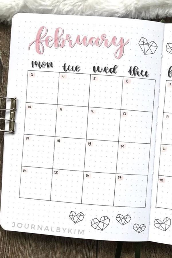 February Monthly Spread