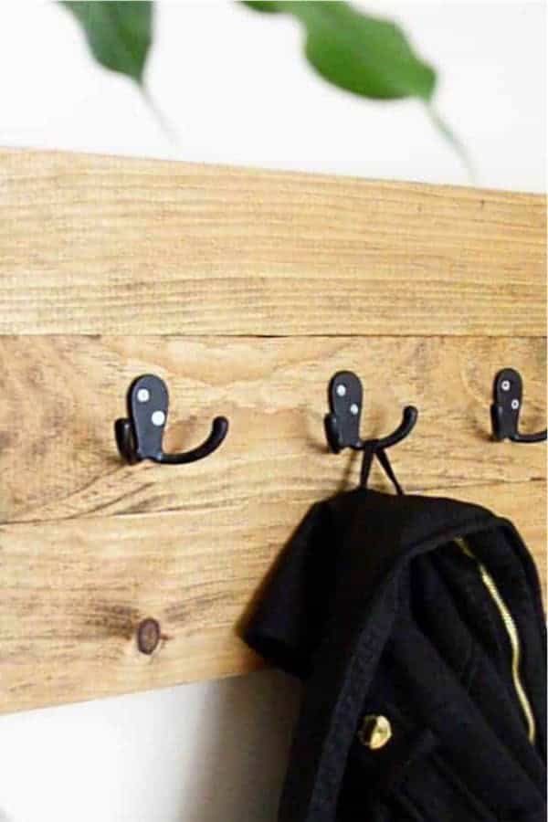 DIY Easy Wooden Coat Rack