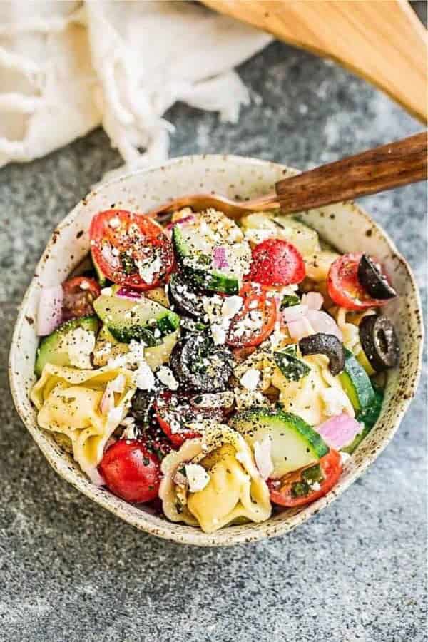 Greek Tortellini Pasta Salad