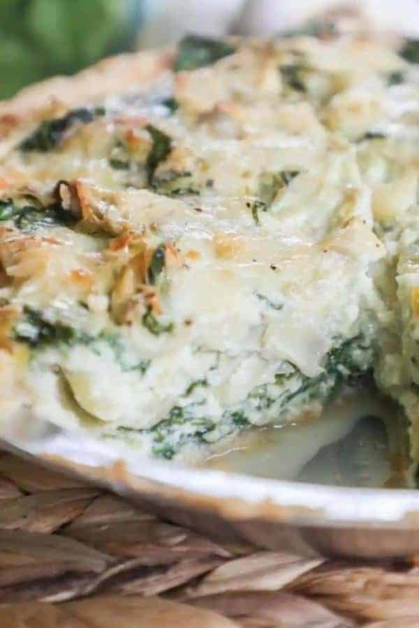 SPINACH ARTICHOKE QUICHE