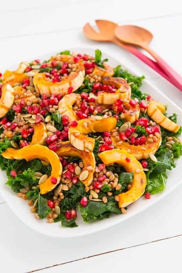 DELICATA SQUASH AND KALE SALAD