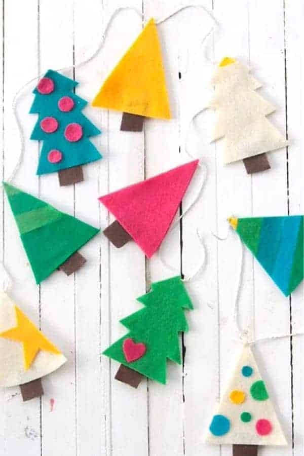 Small Felt Christmas Tree Garland