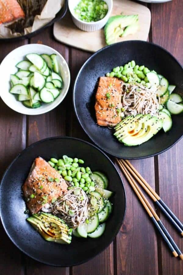 SALMON SOBA BOWLS