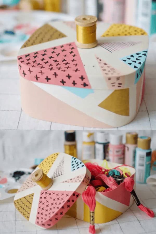 Painted Wooden Box