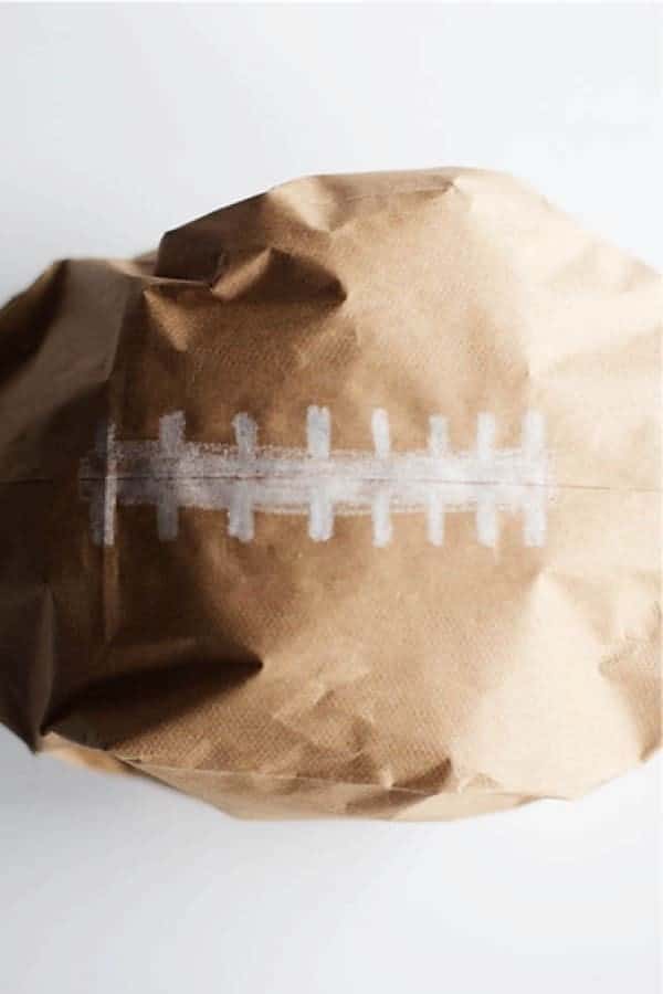 DIY Paper Bag Football Craft