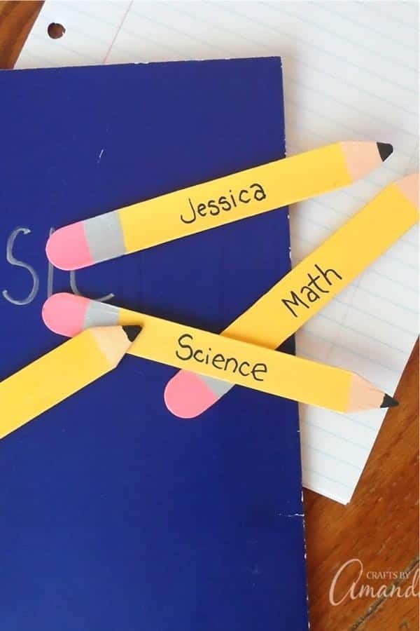 Craft Stick Pencil Bookmarks