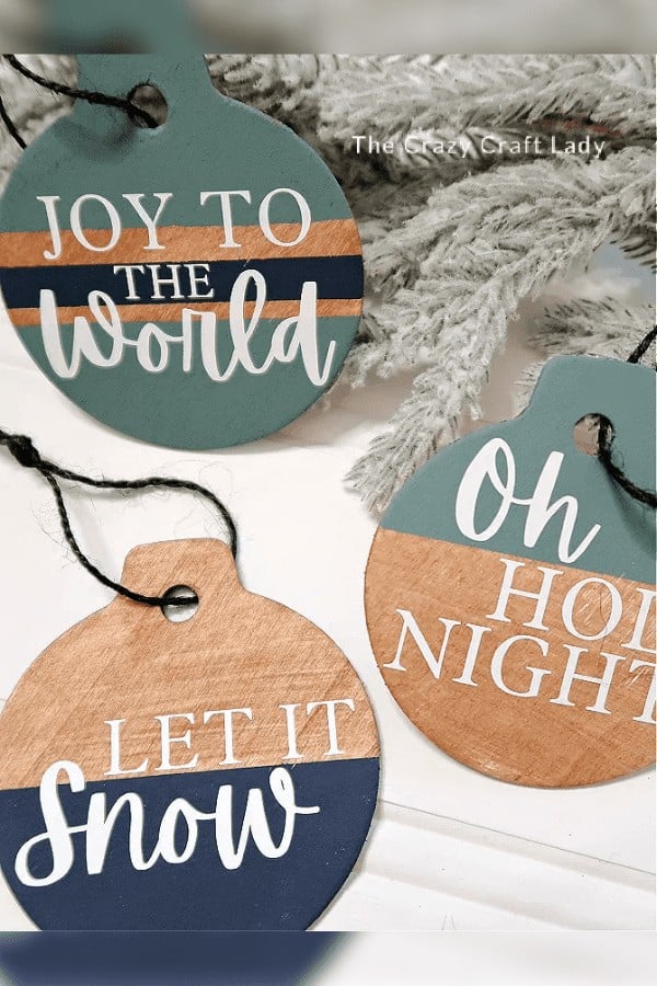 Modern Colorblock Christmas Ornaments