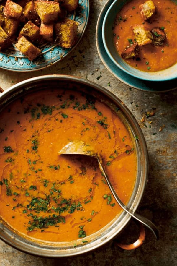 Palestinian Red Lentil Squash Soup