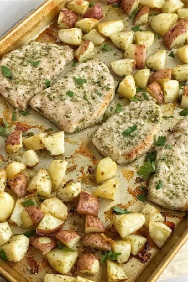 Sheet Pan Garlic Ranch Pork & Potatoes