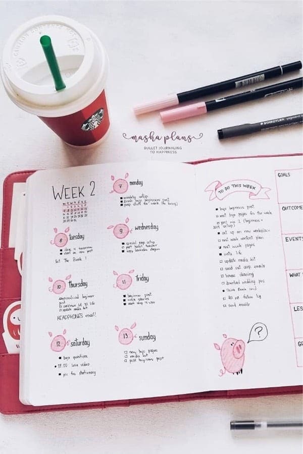 Bujo Weekly Spread