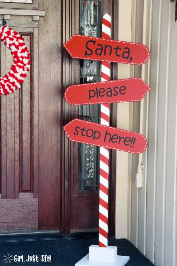 Santa Stop Here Sign