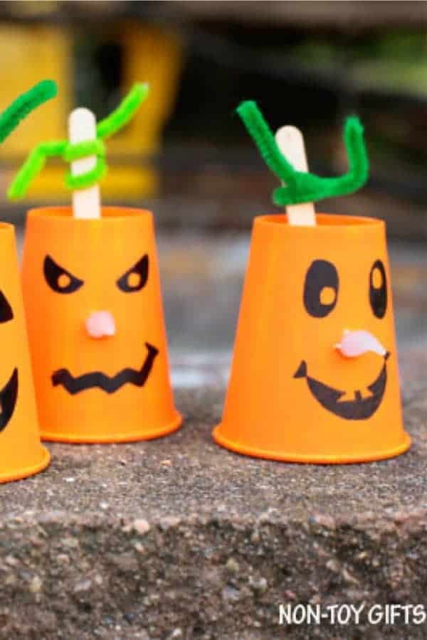 Paper Cup Jack O’Lantern Craft