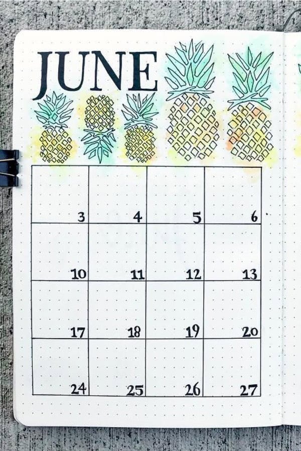 June Monthly Spread