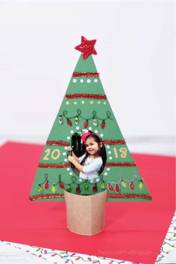 Kid-Made Christmas Tree Picture Frame