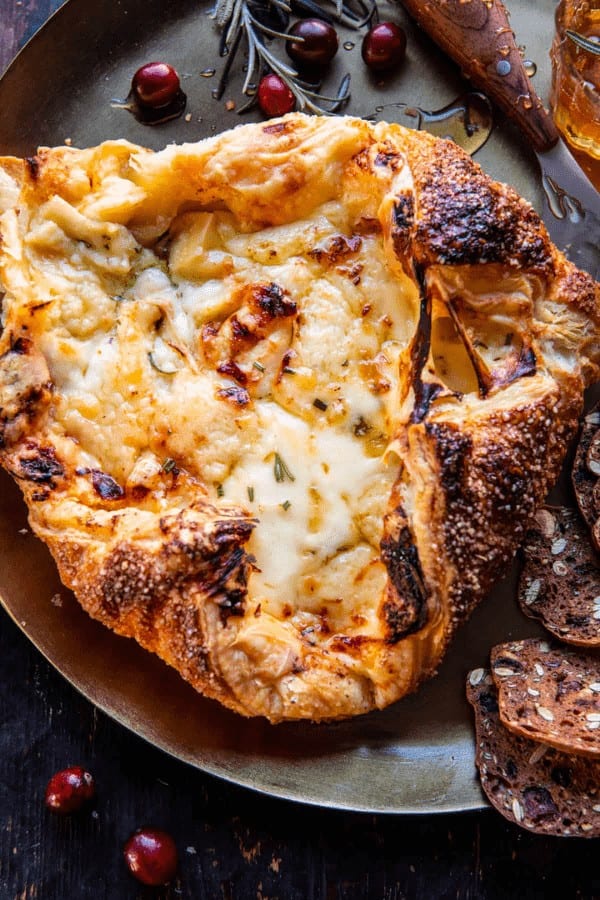 Baked Gruyère in Pastry with Rosemary and Garlic.