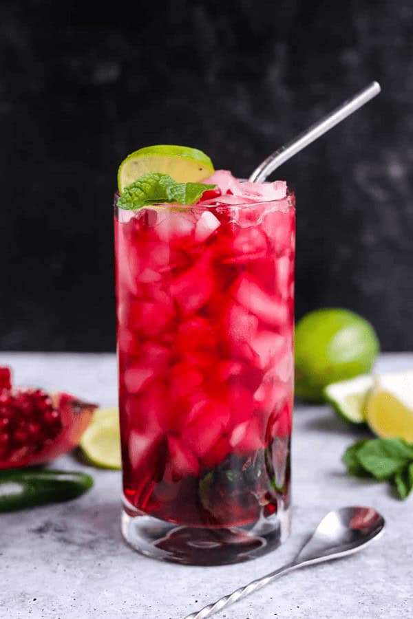 Spicy Pomegranate Mojito