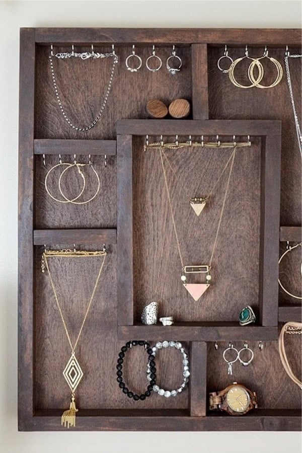 DIY Wooden Jewelry Holder