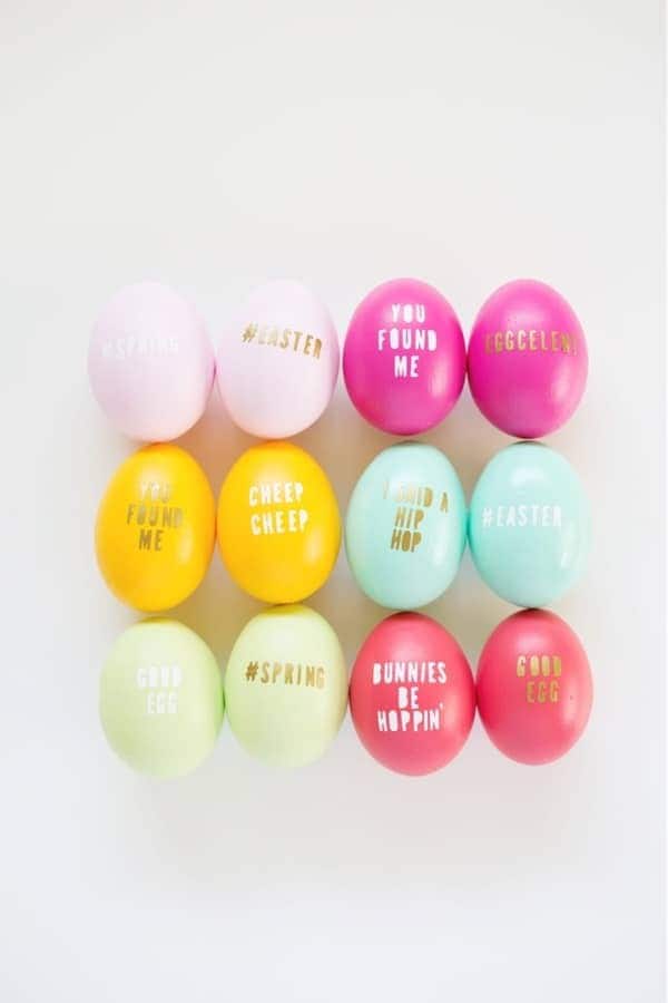 DIY Typography Eggs