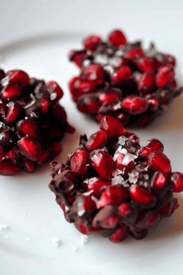 Dark Chocolate Pomegranate Hearts