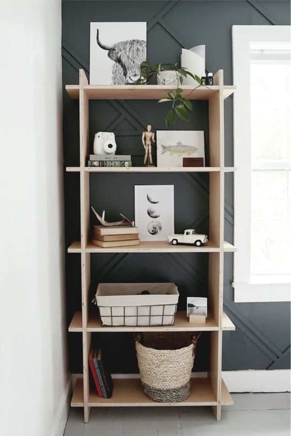 DIY Modern Plywood Shelf