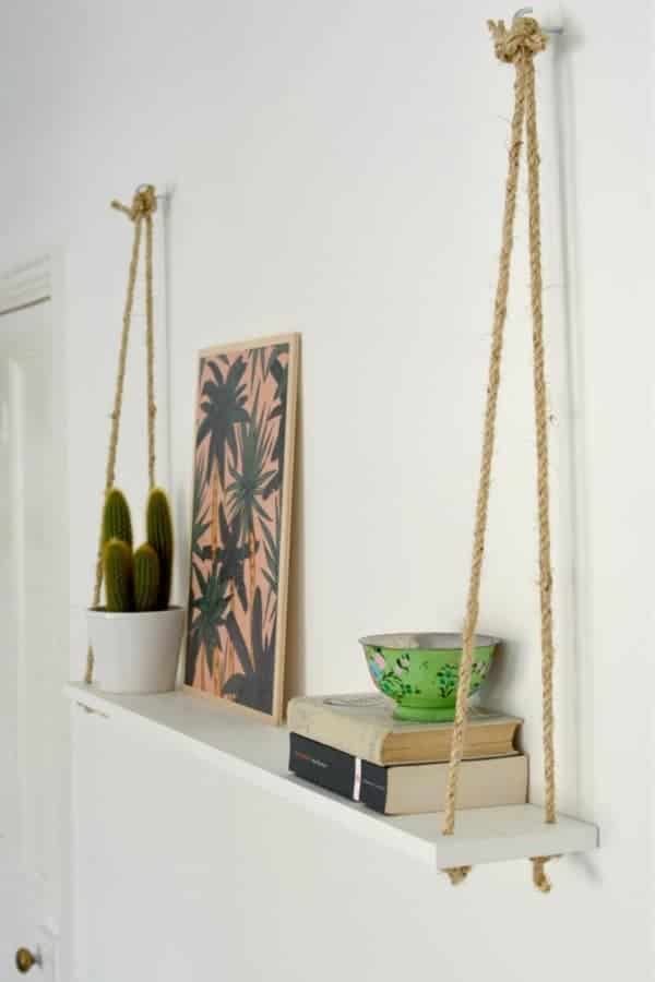 DIY Easy Rope Shelf