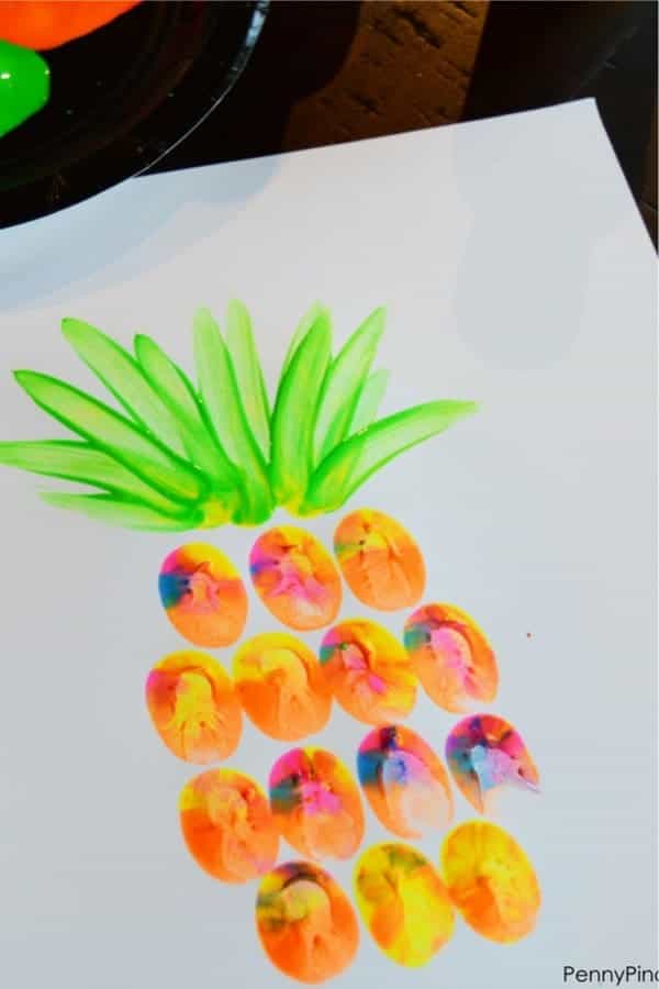 Pineapple Finger Painting