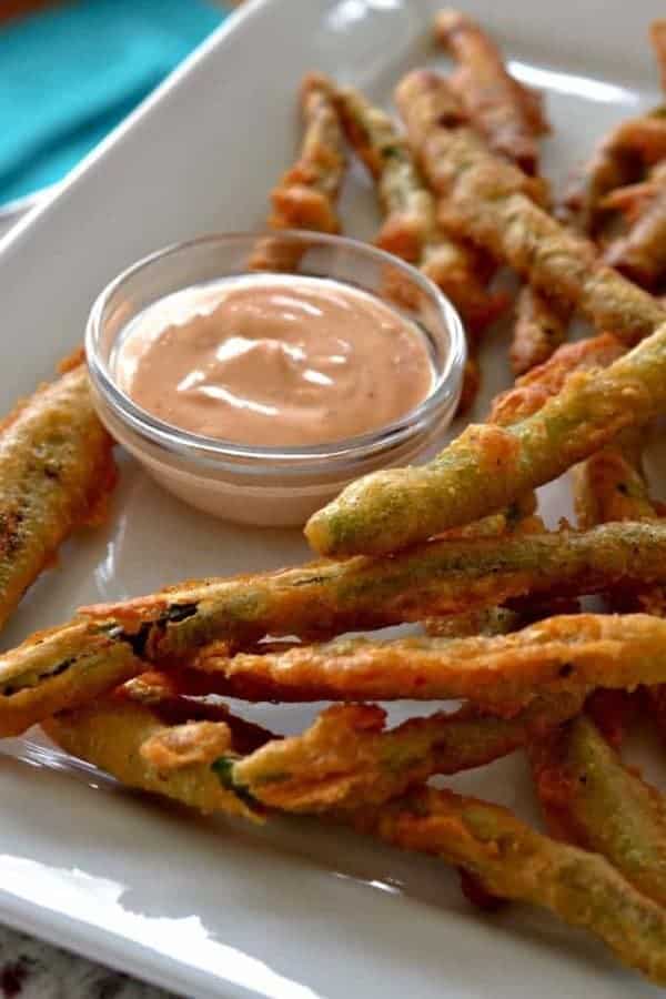 Crispy Fried Green Beans For The Superbowl