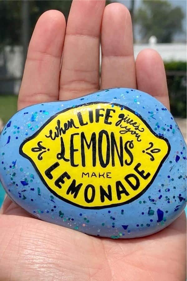 Lemon Rock Painting Inspiration