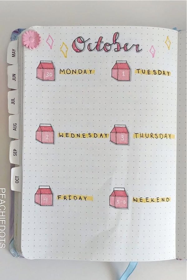 Pink Weekly Spread