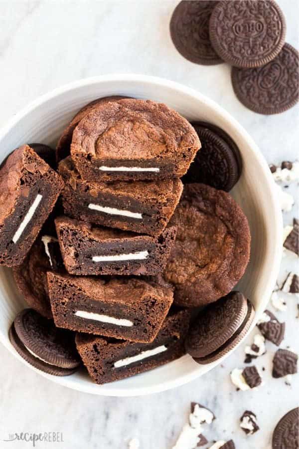 Oreo-Stuffed Double Chocolate Cookie Cups