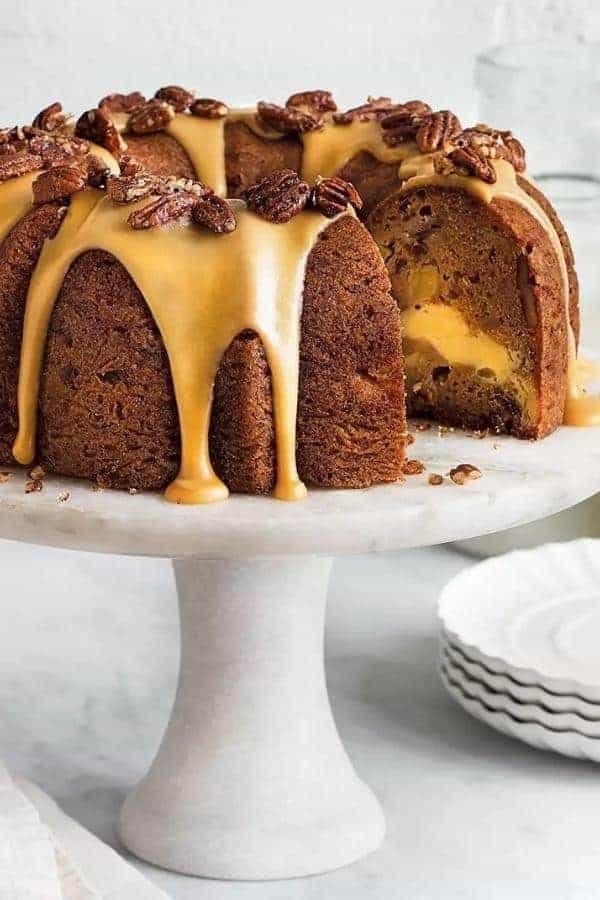 APPLE CREAM CHEESE BUNDT CAKE