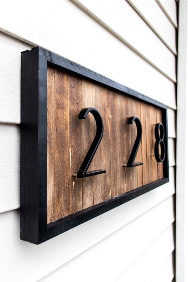 Wooden House Number Sign Craft