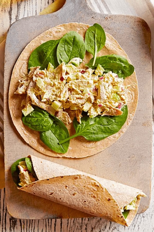 Curried Chicken Apple Wraps