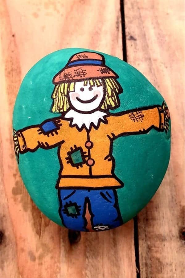 Scarecrow Painted Pebble