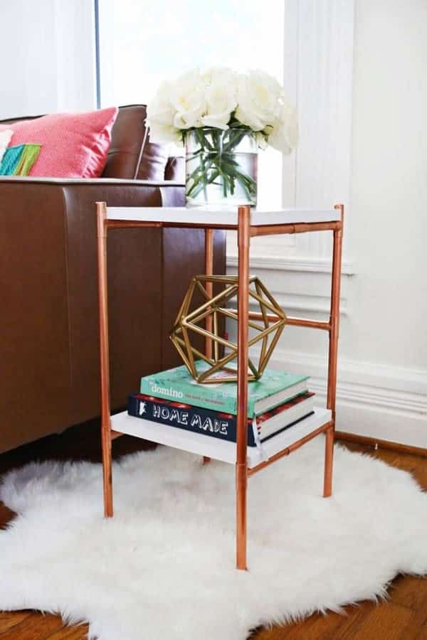 Copper Pipe Side Table DIY