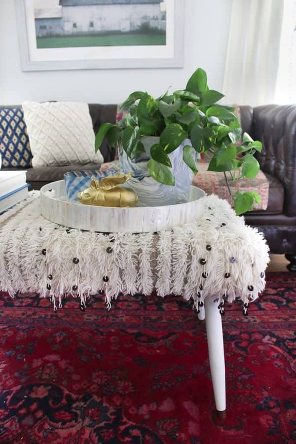 DIY MOROCCAN WEDDING BLANKET OTTOMAN