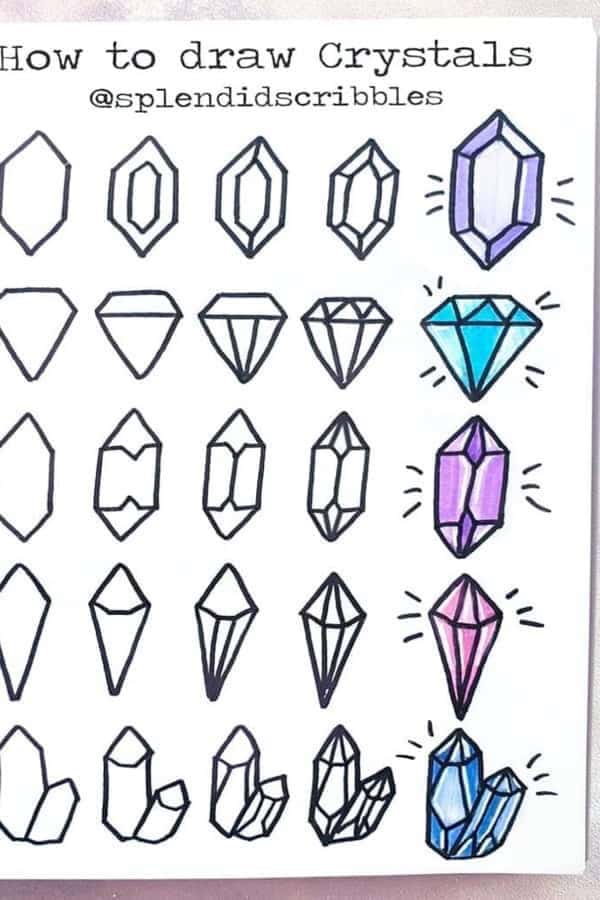 How To Draw Purple Crystals