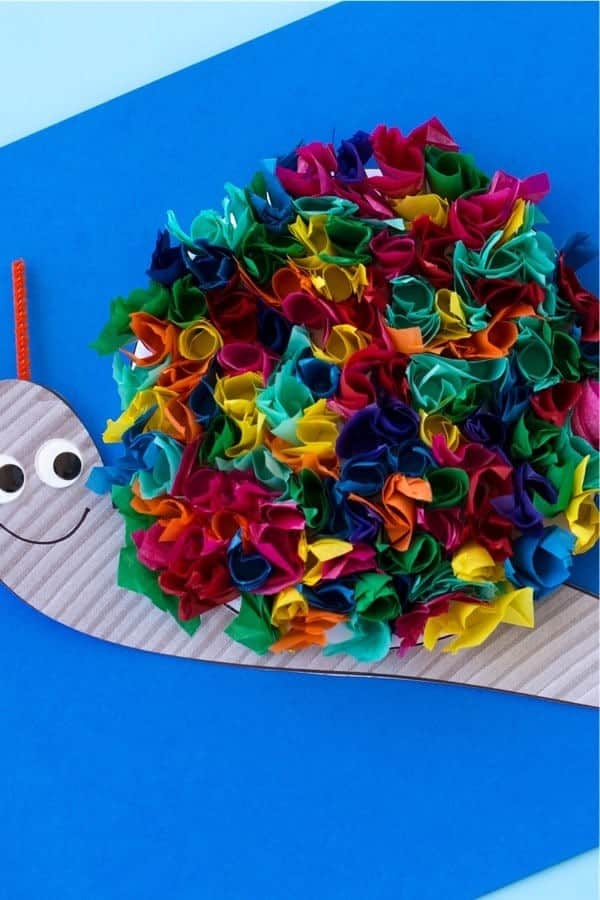 Tissue Paper Snail Craft