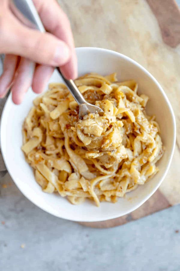 Caramelized Onion Fettuccine