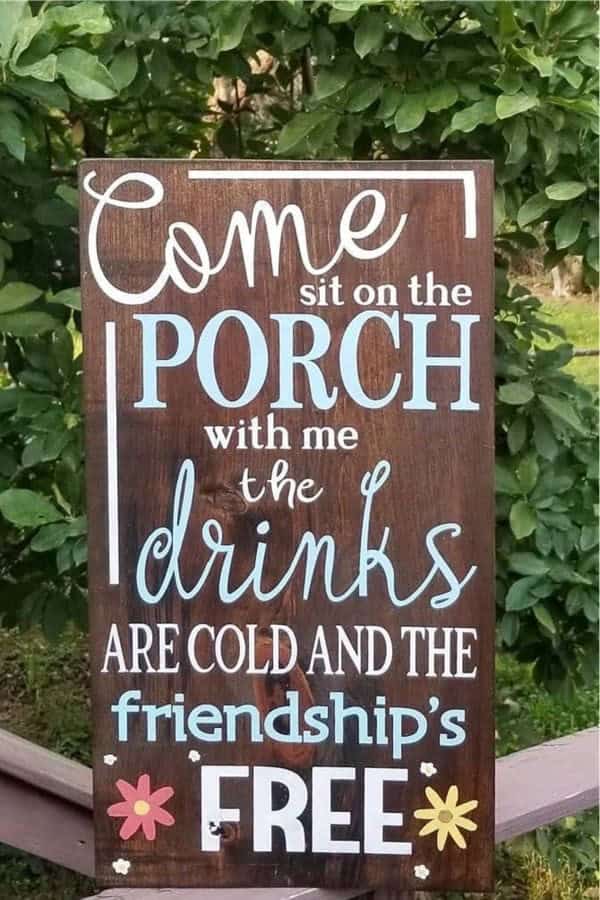 DIY Sign For Summer Porch