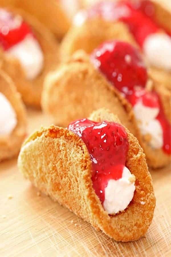 Strawberry Cheesecake Tacos