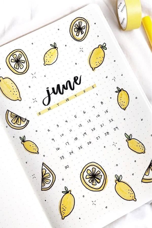 Monthly Cover With Lemons