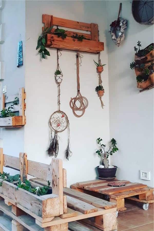 Indoor Pallet Plant Holder