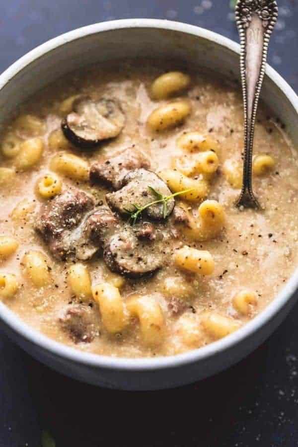 BEEF STROGANOFF SOUP