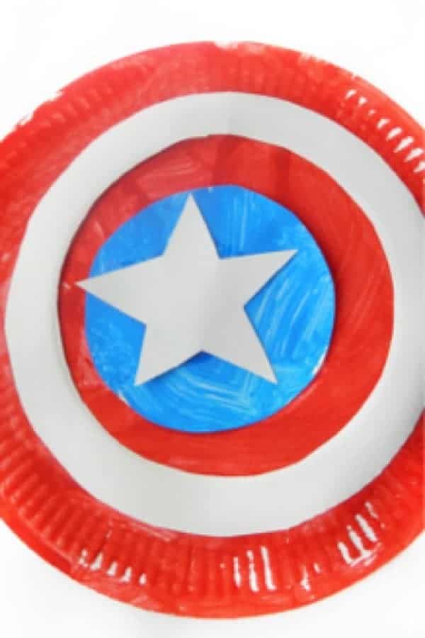 Captain America Paper Plate Shield