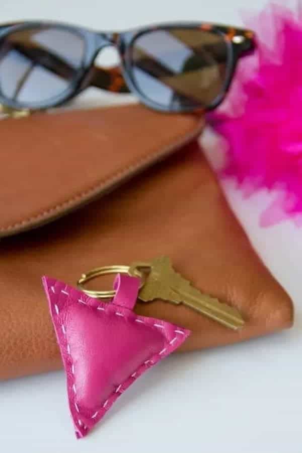 DIY LEATHER SHAPE KEYCHAINS