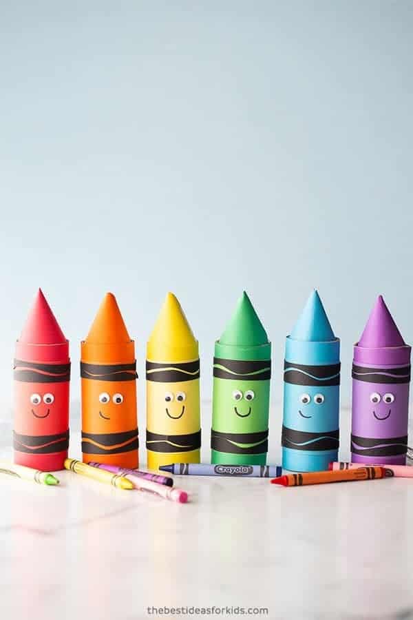 Toilet Paper Roll Crayons