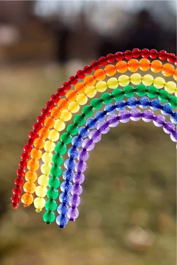 Fused Bead Rainbow Suncatcher Craft for Kids