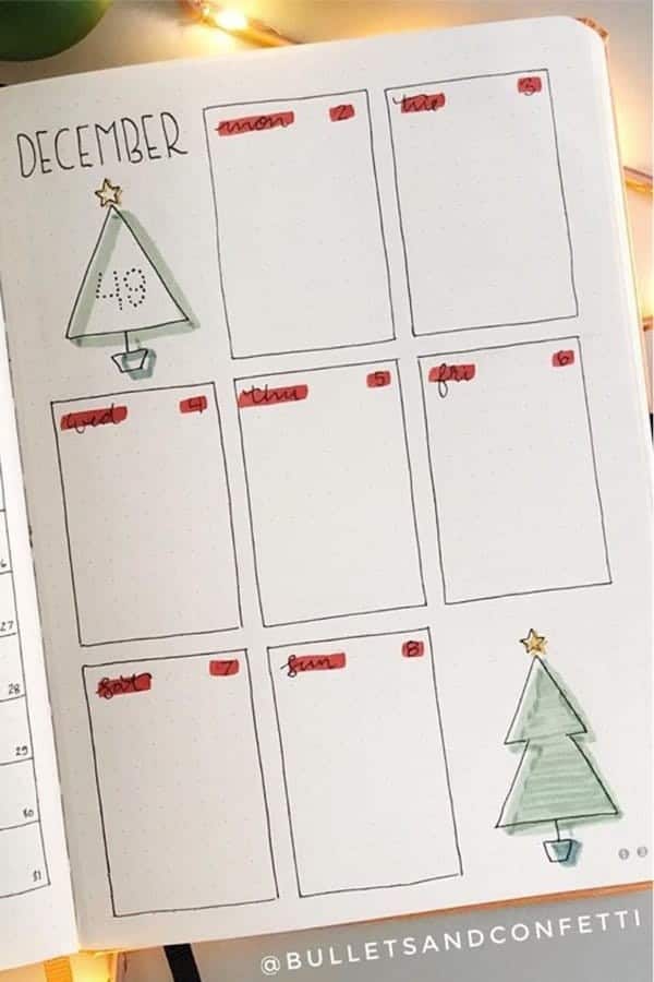 Christmas Tree Weekly Layout