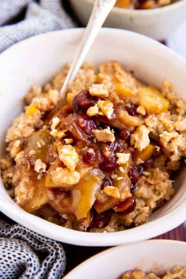 CROCKPOT APPLE CINNAMON OATMEAL